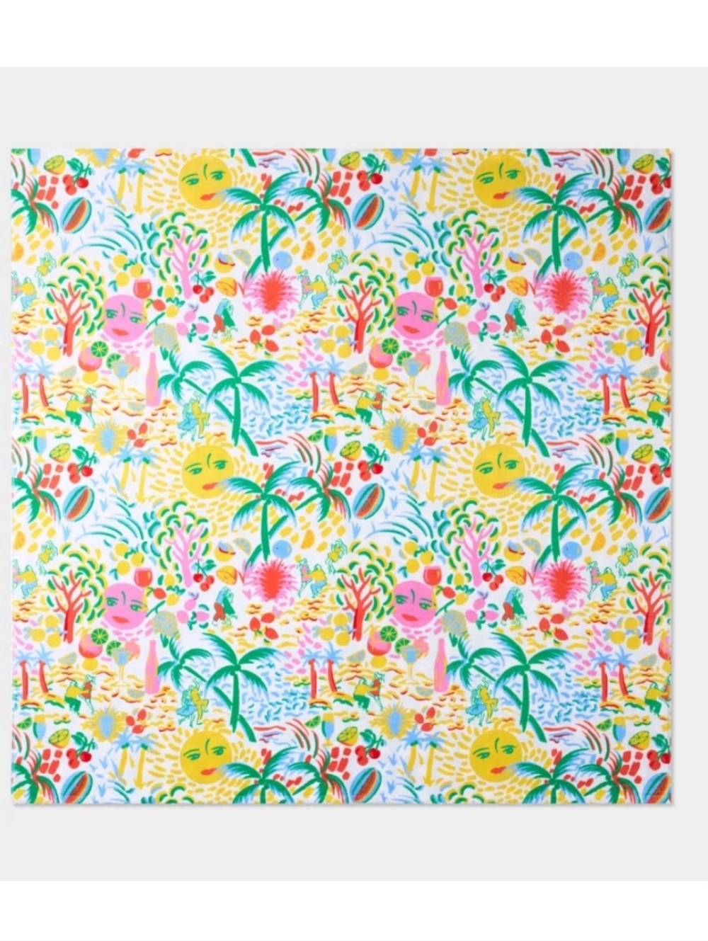 NWT Vacation Reversible Two Person Beach Towel Yellow/Green - Roller Rabbit